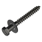 5/16 x 2-1/2 (50 Pack) Lag Screw Kit, 50 Screws and 50 Washers, Ceramic Black Ruspert Coating for Exterior Use, Meets ASTM A307 and ASME B18.2.1, Industrial/Commerical Grade by Makers Bolt