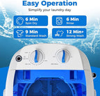 COSTWAY Mini Portable Washing Machine, 5.5 lbs Capacity, Compact Laundry Washer with Spin Tub & Drain Hose, Perfect for Apartment Dorms RV Home (Blue)