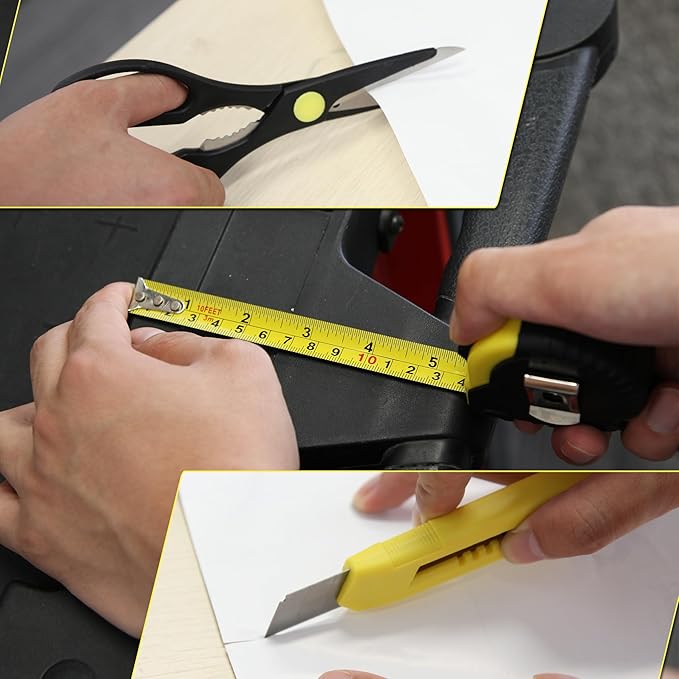 CARTMAN 39-Piece Home Tool Set Kit, Essential Household Hand Tools with Plastic Storage Case