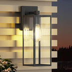 WIHTU 16in Outdoor Light Fixture Wall Mount, LED Exterior Lighting fixtures for Outside, Front Porch Lights, Waterproof Wall Sconce Lantern Lamp, Black Coach Lights for House, Patio, Garage, Doorway