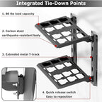 Upgraded Carbon Steel 2-Shelf Racking Kit, 48-22-8480 Compatible with Mil. Waukee Packout Shelf Wall Mount, 80 lbs Load Capacity, Extended 23-inch E-Track, 2-Shelf Compatible Mil. Waukee Packout