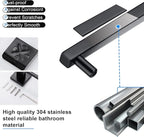 YACVCL 5 Pieces Black Bathroom Accessorie Set 23.6 Inch Towel Bar Set,SUS304Stainless Steel Bathroom Hardware Set,Wall Mounted Towel Holder Set for Bathroom
