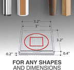 X-Protector Furniture Cups - 4 PCS 3" - Non Slip Furniture Pads for Hardwood Floors - Transparent Floor Protectors - Bed Stoppers to Prevent Sliding - Keep Furniture from Sliding on Floor! (Square)