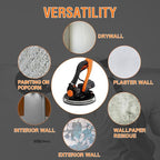 MAXXT Drywall Sander with Vacuum Dust Collection, Popcorn Ceiling Removal Tool, 6 Variable Speed Foldable Telescopic Electric WallSander, 600-1900RPM Power Sander Tool, LED Light, 18Pcs Sanding Discs