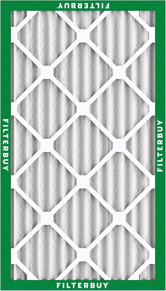 Filterbuy 14x25x2 Air Filter MERV 8 (MPR 700) Dust Defense Replacement (6-Pack), Electrostatic Pleated HVAC AC Furnace Filters, Made in USA (Actual Size: 13.50 x 24.50 x 1.75)
