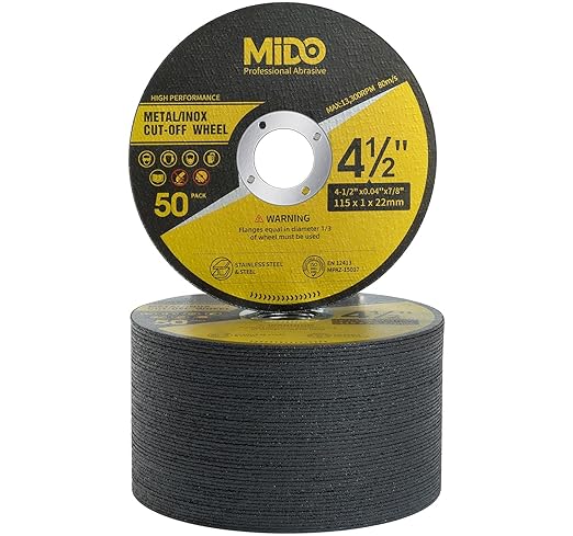 50 PCS Cut Off Wheels Angle Grinder Cutting Disc 4-1/2" x .045" x 7/8" Ultra Thin Cut Off Wheel for Metal