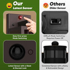 Upgraded Motion Sensor Outdoor Wall Light, 13” Dusk to Dawn Porch Light Outdoor Wall Sconce Lantern, 3 Lighting Modes Exterior Lighting Fixture Wall Mount, Outside Light for House Garage Patio, Brown