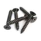Bolt Dropper No. 8 x 3/4" Xylan Coated Stainless Flat Head Phillips - Wood Screw (100 pc) 18-8 S/S Black