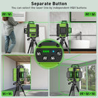 Huepar Laser Level 360 Self Leveling, Rechargeable Green Laser 3x360° Cross Line Lazer Leveler 3D Level Laser Tool for Construction and Picture Hanging, Strong Magnetic Bracket&Hard Carry Case -HM03CG