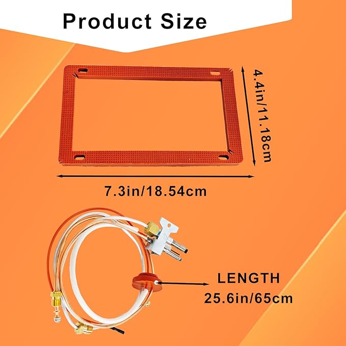 Upgraded SP20075 SP20305A Pilot and Igniter Assembly Kit Compatible with Richmond Water Heater Pilot Assembly, for PROTECH, GE, Rheem Natural Gas Water Heater Parts, Includes Burner Door Gasket