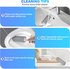 Toilet Bowl Cleaner Pumice Stone- Hard Water Stain Remover, Eliminates Toilet Bowl Rings，Rust &Lime Buildup，Multi-Surface Use for Grills ，Sink，Pool，Bathroom【2Pack】 (Extra Long Handle)