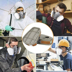 6001 Filter Cartridges for Respirator, Dust-Proof, Organic Vapor, Pollen and Chemical Cartridges, Compatible with 6200, 6800, 7502, FF402 Respirator 30PCS(15Pack)