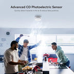 Smoke and Carbon Monoxide Detector Combo with Voice Alert, Dual Sensor Fire and CO Alarm with LED Light and Test Button, Auto Check, Battery Operated, UL 217 & UL 2034 Standards, 5 Pack