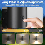 SHlMR Motion Sensor Outdoor Lights, Modern Dusk to Dawn Outdoor Lighting Wall Mount with Bulbs, Black Exterior Sconce Aluminum Up and Down Waterproof Motion Detector Lights for Outside, ETL Listed