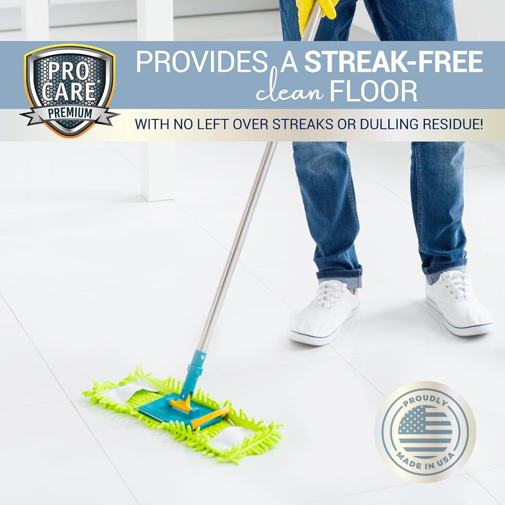 ProCare Citrus Floor Cleaner Concentrate (Made in USA) | Vinyl, Wood, Tile, Stone & Laminate Floor Cleaner For Mopping, Household Supplies, Cleaning Solution For Kitchen & Bathroom - 1 Gallon