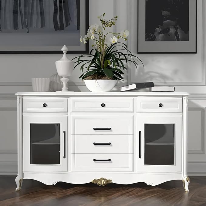 20 Pack 3.75 Inch(96mm) Hole Center Matte Black Modern Drawer Pulls Timeless Cabinet Pull Handle Vanity Pull Handle Classic Kitchen Cabinet Hardware, Screws Included, M-Black(3.75x20)