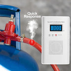 2 Pack Combination Gas & Carbon Monoxide Detectors - Plug in CO Alarm & Natural Gas Detector with Digital Display, CO Detector & Combustible Gas Detector for Home, Easy to Read