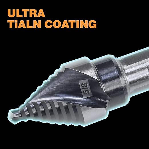 M35 HSS 5/8 Inch Step Drill Bit, Single Size Unibit with Double Spiral Flutes for Drilling Small Holes on Stainless Steel, Metal, Wood, Plastic