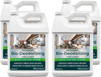 Restaurant Bio-Deodorizing Floor Cleaner Heavy Duty Commercial Concentrated Enzyme Degreaser and Odor Eliminator for Use in Mopping Bathroom, Kitchen, and Dining Room - 4 Gallons