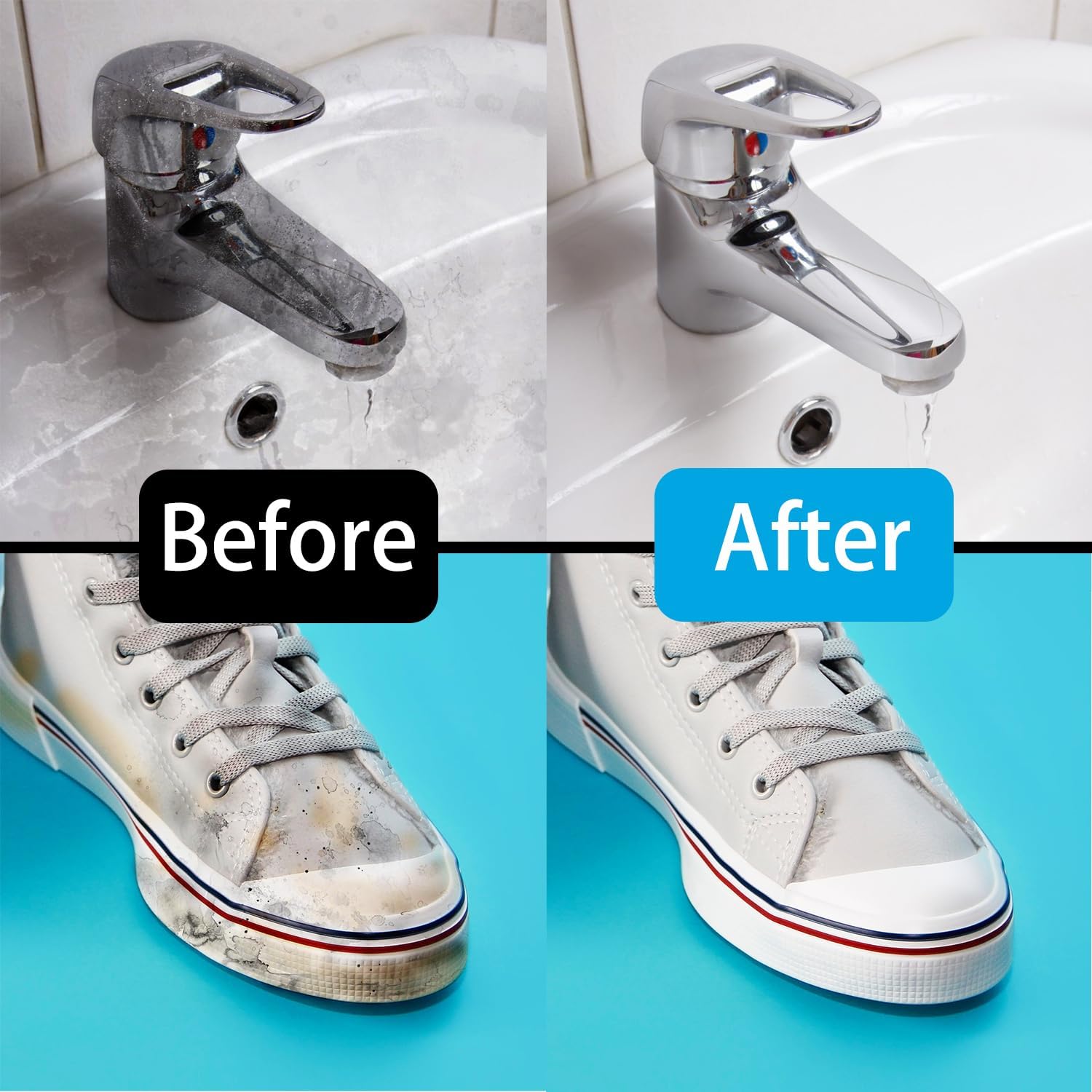 Magic Cleaning Erasers, Kitchen Sponge 10 Pack 2X Density Melamine Sponge Foam Pads, Multi-Functional Car Cleaning Supplies Cleaner for Kitchen, Bathroom, Shower, Window, Wall Cleaner