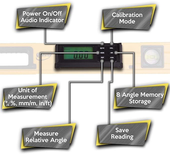 Smart Level 24 Inch Digital Level: Blending Accuracy And Practicality - Electronic Level Tool, Master Precision, With Batteries & Case