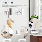 TQKAG 5 Piece Bathroom Towel Bar Holder Sets Polished Chrome Bathroom Hardware Set Stainless Steel Toilet Paper Holder with Shelf Bathroom Accessories Kit Wall Mounted