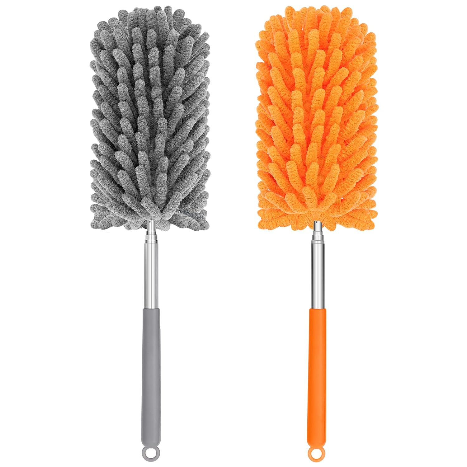 Mini Duster for Cleaning, 360° Bendable Hand Dusters with Extension Pole, Washable Small Duster for Car Interior, Office, Furniture