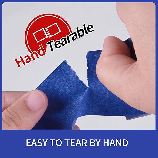 ADHES Blue Painters Tape Blue Tape, 6 Rolls x 1.88 Inch x 60 Yards Masking Tape Paint Tape for Walls, UV Anti,14 Days Clean Remove, Total 330 Yards