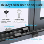 ZRFCXE Window Locks,8 Pack Sliding Window Locks with Key for Vertical & Horizontal Sliding Windows Doors,Easv to Install,Adjustable Security Window Lock for Patio Bedroom Home and Office (Black)