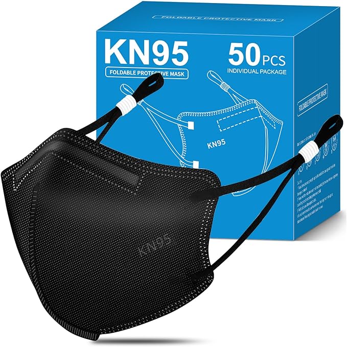 Funight Kids Face Mask, KN95 50 Pack Kids Masks 5-Layer Breathable, Disposable Masks With Adjustable Buckle for Boys Girls