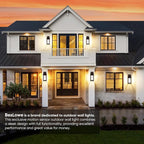 Upgraded Motion Sensor Outdoor Wall Light, Large Size Dusk to Dawn Porch Light Outdoor Wall Sconce Lantern, 3 Lighting Modes Exterior Lighting Fixture Wall Mount, Outside Light for House Garage, Brown