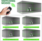 Laser Level, 3x360° Self Leveling Green Cross Line Laser for Construction and Picture Hanging with Rechargeable battery, Remote Controller, Magnetic Rotating Stand