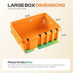 SockitBox – The Original Weatherproof Connection Box – Indoor & Outdoor Electrical Power Cord Enclosure for Timers, Extension Cables, Transformers, Power Strips, Lights, Tools & More – Large – Orange…