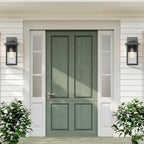 Outdoor Wall Sconces 2 Pack, Exterior Light Lantern Fixtures, Porch Light Lamps Outdoor Wall Mounted in Black Finish with Seeded Glass for House, Garage, Patio, Yard, Garden