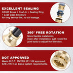 50pcs Quick Push to Connect Fittings Brass Male Straight Combination 1/4 3/8 DOT Air Line Fittings Kit 1/4 3/8 Tube Fitting DOT Approved Air Brake System Air Suspension Kit Air Hose Repair Kit