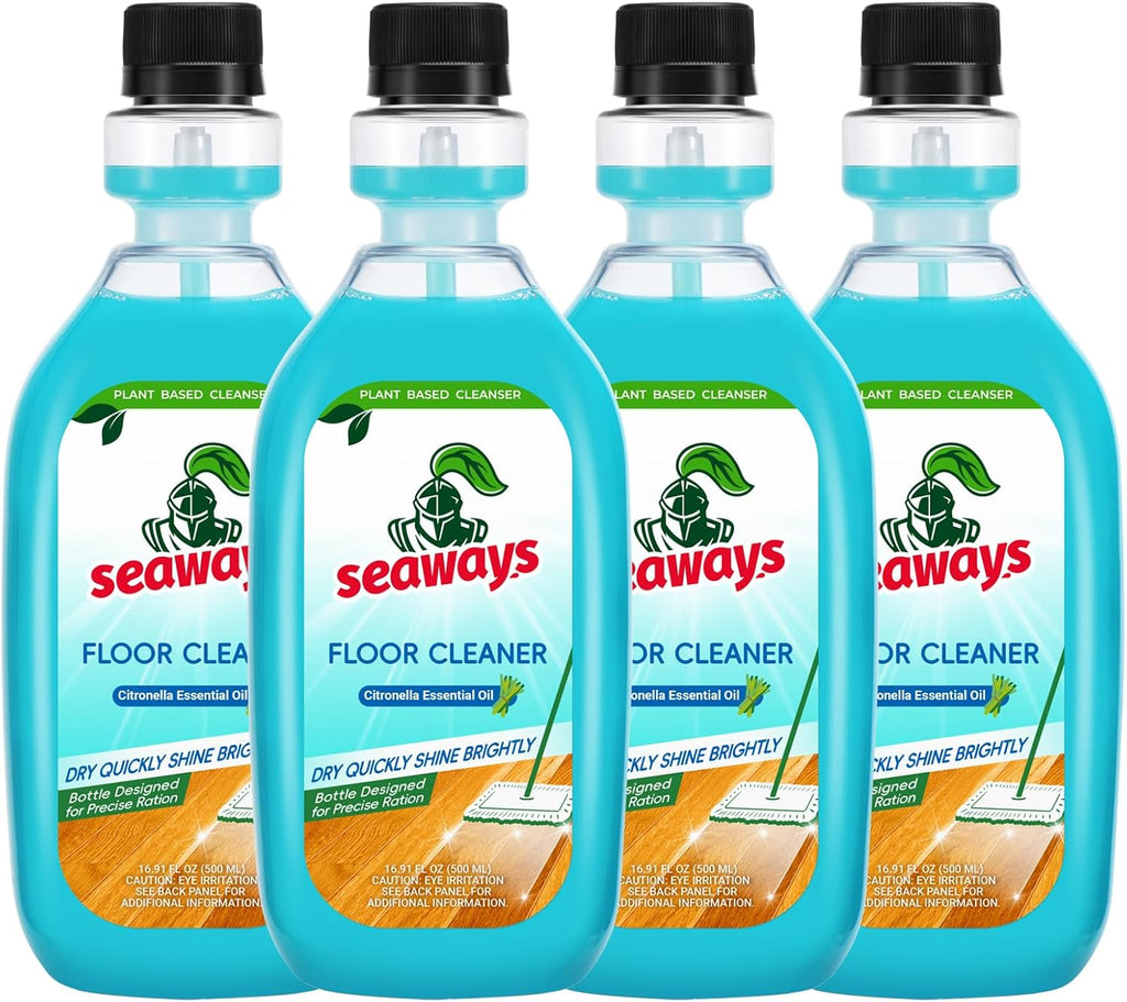 Robot Mop Cleaning Solution,100X Concentrated Floor Cleaner compatible with All Robot Vacuum and Mop,Plant-Based, Pet-Safe Formula for Hardwood,Tile, Laminate,Vinyl,16.9 Fl Oz(Pack of 4)