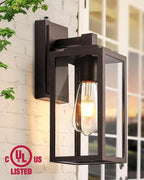 VIANIS Dusk to Dawn Porch Lights, Oil Rubbed Bronze Wall Lights Fixture Outside, Modern Outdoor Lanterns for Front Door, Aluminum Waterproof Anti-Rust ORB Sconce Wall Mount for Doorway, Patio