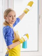 Patelai 3 Pairs Microfiber Plant Dusting Gloves Leaf Cleaning Gloves for Indoor Plants, Blinds, Furniture, House(Medium,White, Pink, Yellow, Rose Red)