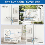 Amerdeco Front Door Lock Set with Double Cylinder Deadbolt, Exterior Entry Door Lever, Heavy Duty Entry Door Locksets for Left or Right Hand Exterior Door（Brushed Satin Nickel 2 Pack）