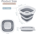 Small Collapsible Bucket, 1.4Gal/5L BPA-Free - Foldable Water Pail for Car Washing, Camping, Beach - Portable Lightweight Storage for Outdoor, RV, Travel (Grey)