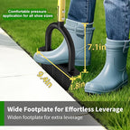 Lawn Edger Tool, Half Moon Tooth Edger with T-Grip Handle, 40-Inch Long Handled Sidewalk Grass Edger for Precise Lawn Edging and Land scaping