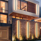 Aipsun Outdoor Wall Lighting 1 Pack, Black LED Exterior Sconces 3000K,31.5inch Modern Outdoor Wall Light Fixtures for House Courtyard Balcony Porch