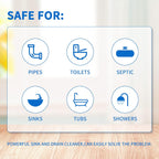 Wild Tornado Pipe Dredge,Powerful Sink Cleaner Powder Fast Foaming for Kitchen Toilet Pipeline Quick Cleaning Tool（2pcs）