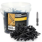 Deck Screws #10X2-1/2’’, T25 Star Torx Drive Flat Head Wood Screws, Black, 5lb