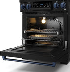 Gordon Ramsay by THOR Kitchen 30 Inch Professional Liquid Propane Range with Tilt Panel Touch Control in Black/Navy Blue