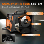 250A MIG Welder,6 in 1 Gas MIG/Gasless Flux Core/Stick/Lift TIG/Spot Welding/Spool Gun Compatible Aluminum Welding Machine Large LED Display 110V/220V Multi Process Welder