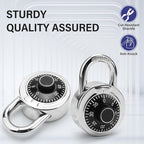Combination Padlock,Lock for Gym and School Lockers Safe,Black Turntable,Mini Combination Lock(Pack of 2)
