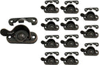 QCAA Steel Window Sash Lock, CTC 2", Antique Copper, 12 Pack