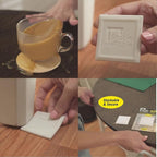 Stable the Table-12 Pack-Walnut Square, Furniture Leveler & Riser, Anti-Slip Sofa Gripper for Hardwood Floors, Floor Protector, Stacking Furniture Pad, Bed, Desk, Couch & Table Stabilizer, Made in USA