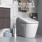 KOKL Disposable Toilet Brush, Toilte Wand Kit, Toilet Brushes and Holders with 40 Refills, Toilet Bowl Brush, Toilet Bowl Cleaning Wands, Toilet Cleaning System for Bathroom Maintenance(2-Set)